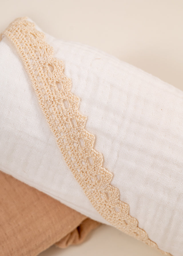 Trusou Muselina Cappucino Cu Pled Maro