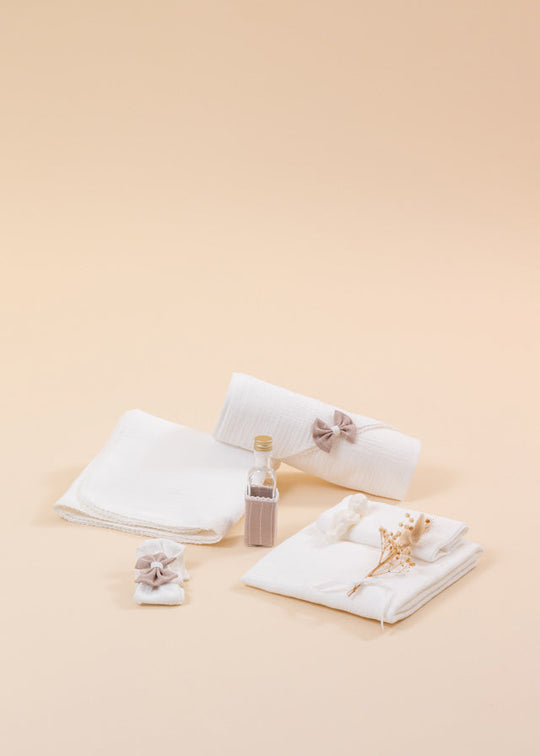 Trusou Baieti Cosmin Muselina Crem Funde Bej Dungi Crem AnneBebe