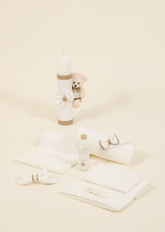 Set Botez Pavel 2 Piese Lumanare si Trusou Personalizat Botez AnneBebe