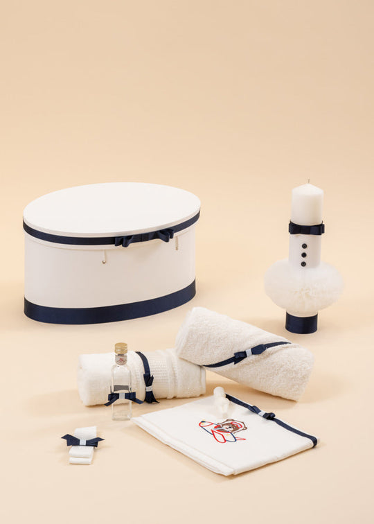 Nicolas Baptism Set 3 Pieces, Candle, Trunk and Personalized Chest AnneBebe