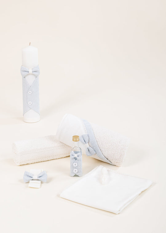 Set Botez Aron 2 Piese Lumanare si Trusou Personalizat Botez AnneBebe