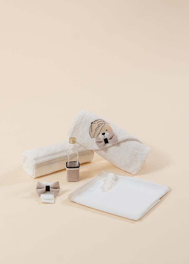 George Baptism Set 3 Pieces, Candle, Trunk and Personalized Baptism Chest AnneBebe