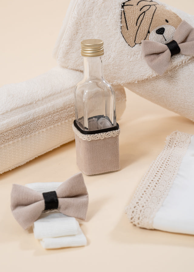 George Baptism Set 3 Pieces, Candle, Trunk and Personalized Baptism Chest AnneBebe