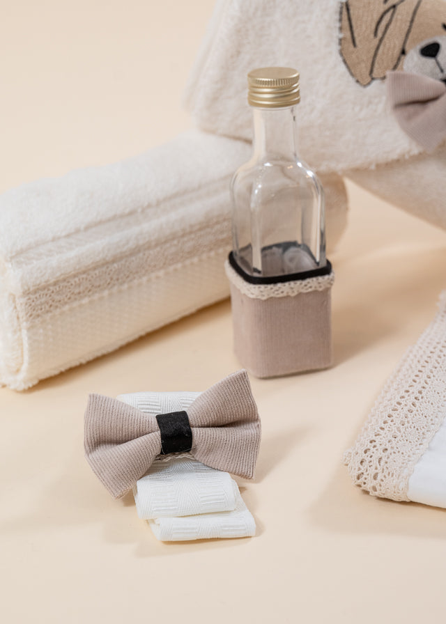 George Baptism Set 3 Pieces, Candle, Trunk and Personalized Baptism Chest AnneBebe