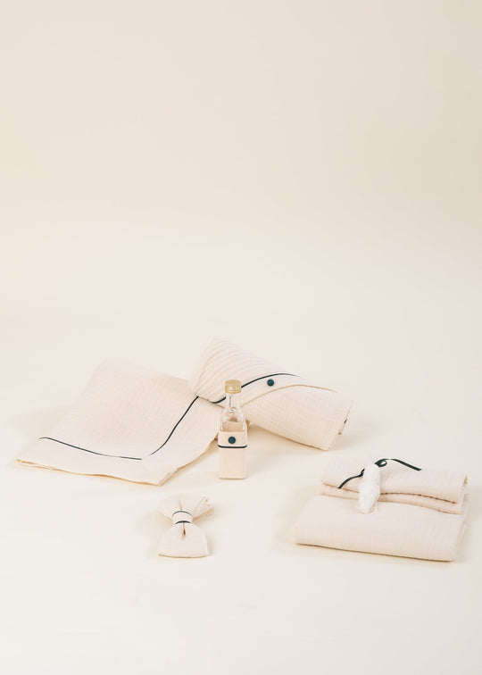 Trusou Karl Muselina Capucino Cu Cheder Verde AnneBebe