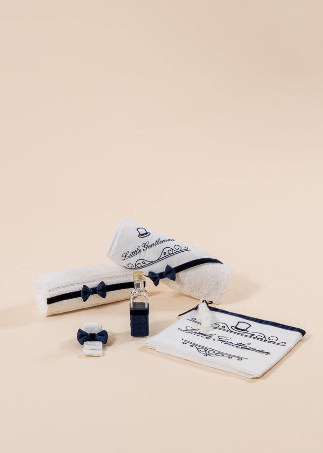 Francis Baptism Set 3 Pieces, Suit, Trunk and Candle Personalized Baptism AnneBebe