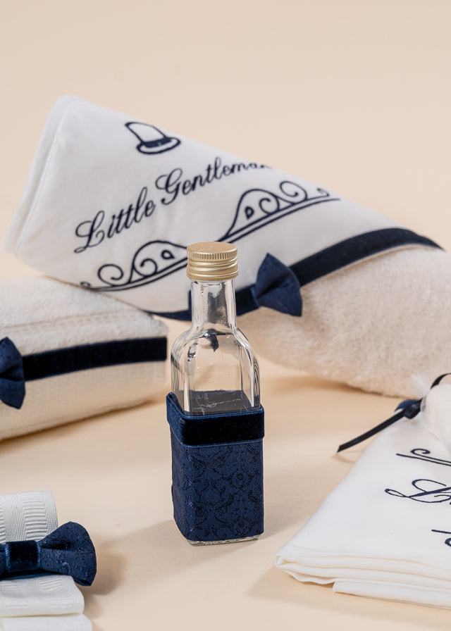 Set Botez Francisc 3 Piese, Lumanare, Trusou si Cufar Personalizat Botez AnneBebe