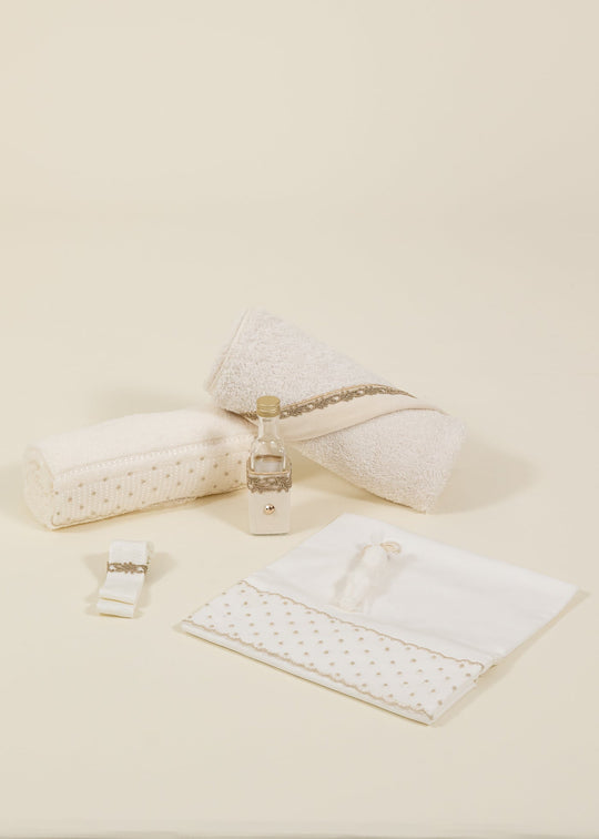 Trusou Lord Elegance Crem Cu Banda Aurie Si Dantela AnneBebe