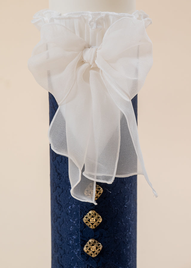 Francis Baptism Set 3 Pieces, Suit, Trunk and Candle Personalized Baptism AnneBebe