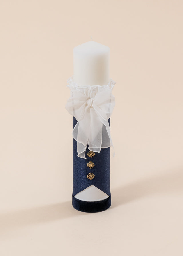 Francis Baptism Set 3 Pieces, Suit, Trunk and Candle Personalized Baptism AnneBebe