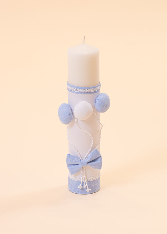 Set of 2 pieces Trusou Candle Paul Alb Funde Bleu AnneBebe