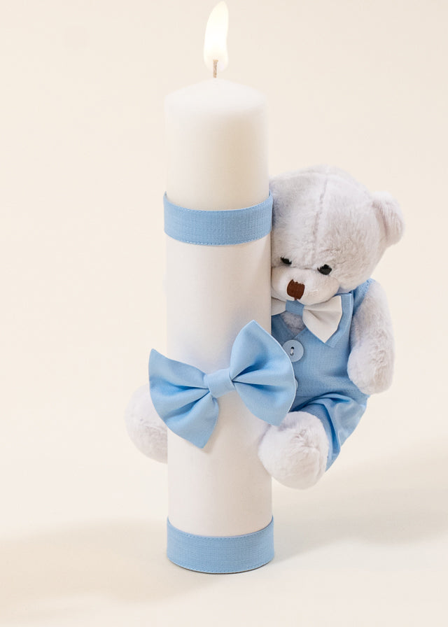 Set Botez Robert 3 Piese Costum Trusou si Lumanare Personalizat Botez AnneBebe