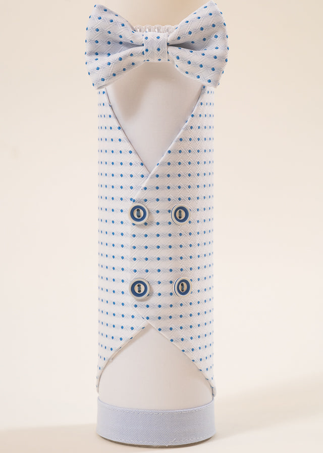 Lumanare Botez Bebe Eric Bleu Picouri Albastre Papion Bleumarin AnneBebe