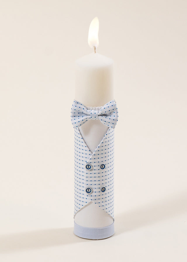 Set Botez Eric 2 Piese  Lumanare Trusou  Personalizat Botez AnneBebe