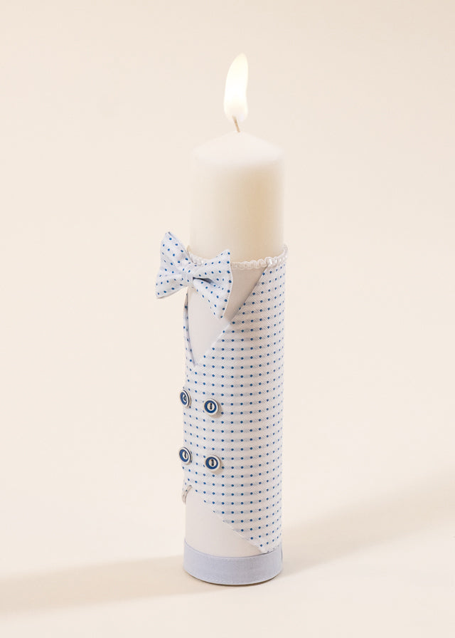 Set Botez Eric 2 Piese  Lumanare Trusou  Personalizat Botez AnneBebe