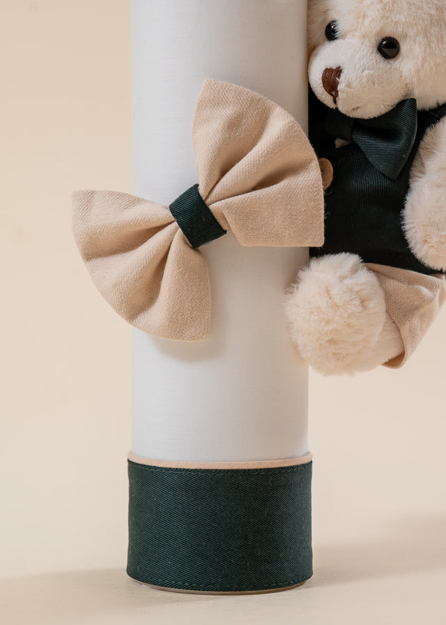 Caesar 3 Piece Baptism Set, Suit, Trunk and Personalized Candle Baptism AnneBebe