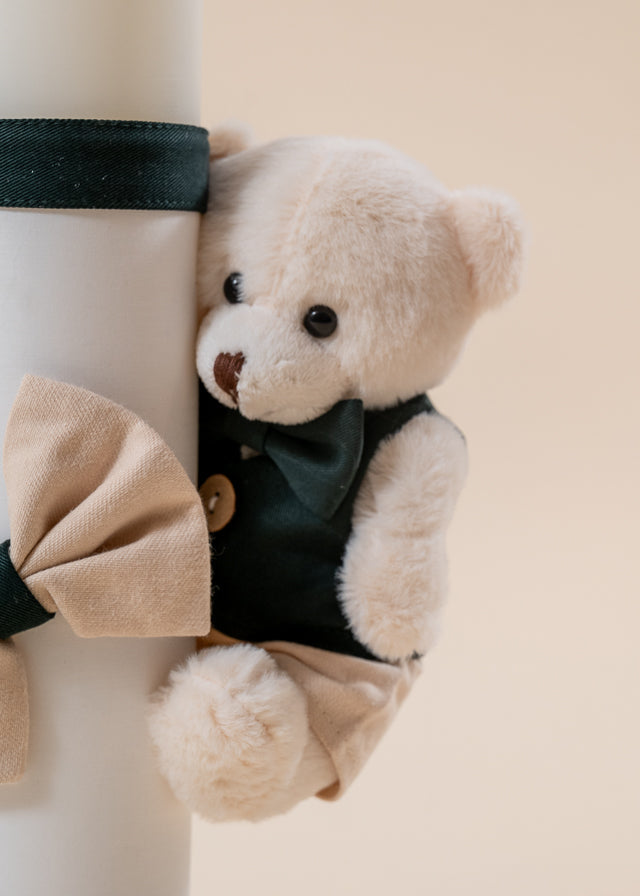 Cezar Baptism Set 3 Pieces, Candle, Trunk and Personalized Baptism Chest AnneBebe