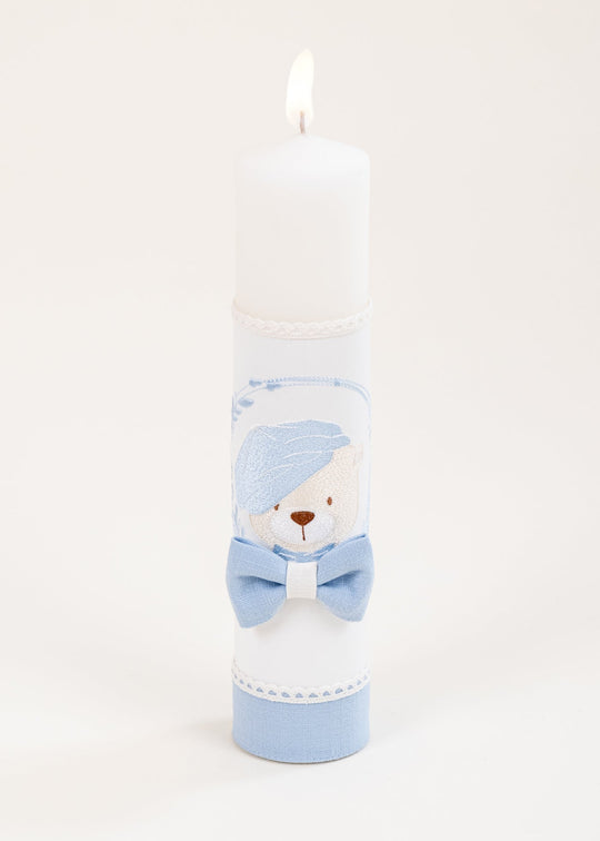 Lumanare Leonrad Cem Urs Brodat Bleu AnneBebe