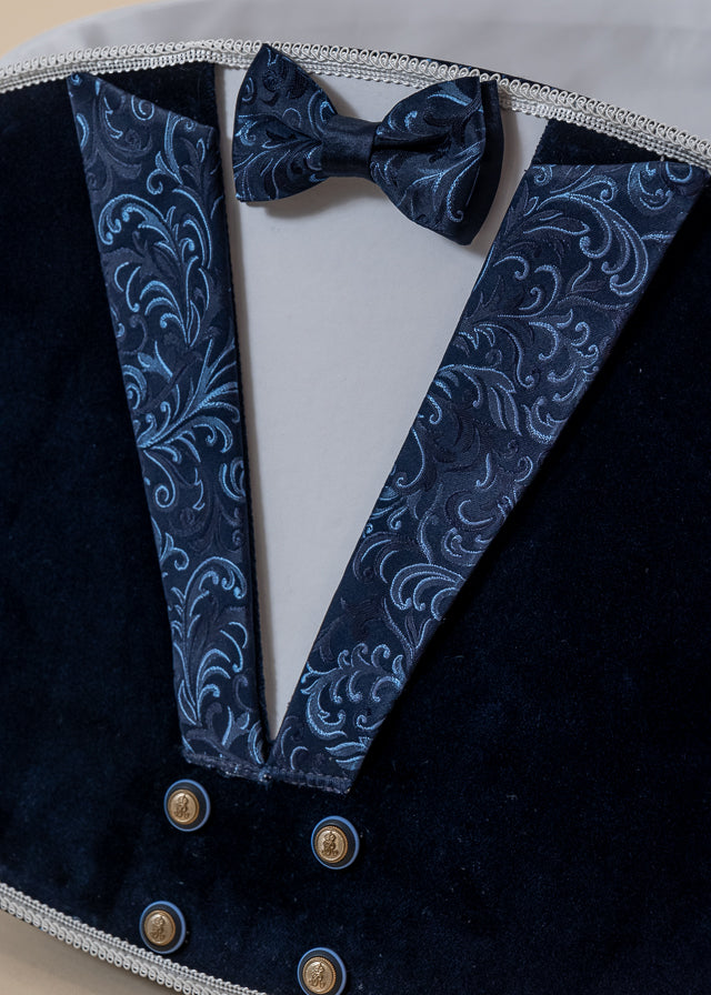 Set Botez Lucian 3 Piese, Lumanare, Trusou si Cufar Personalizat Botez AnneBebe