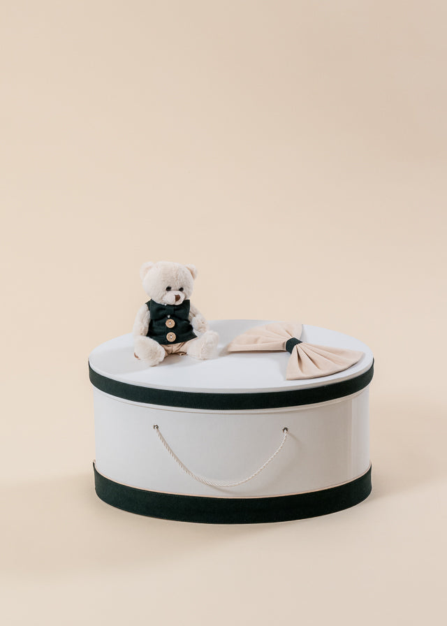 Cezar Baptism Set 3 Pieces, Candle, Trunk and Personalized Baptism Chest AnneBebe