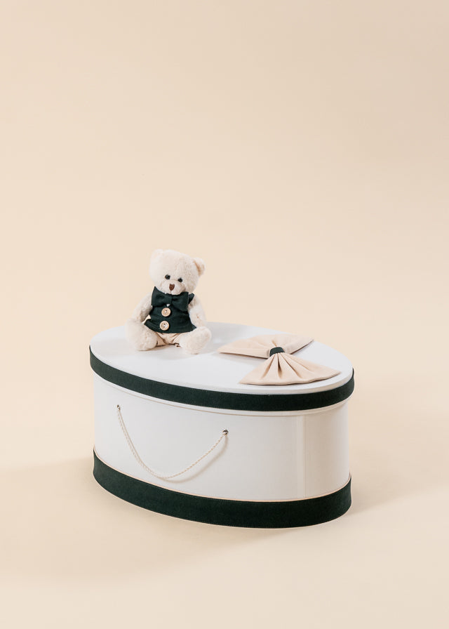 Cezar Baptism Set 3 Pieces, Candle, Trunk and Personalized Baptism Chest AnneBebe