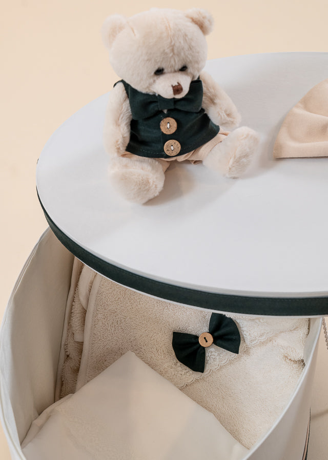 Cezar Baptism Set 3 Pieces, Candle, Trunk and Personalized Baptism Chest AnneBebe