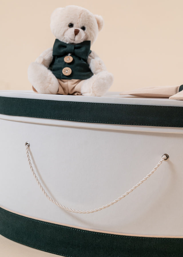 Cezar Baptism Set 3 Pieces, Candle, Trunk and Personalized Baptism Chest AnneBebe