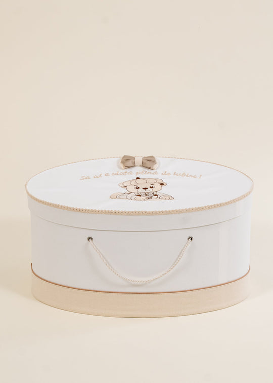 Cufar Marco Urs Bej Brodat Papion Dublu AnneBebe