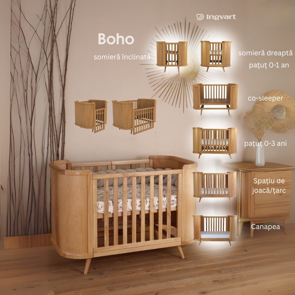 Boho Simple Natural Ingvart Evolutionary Crib 