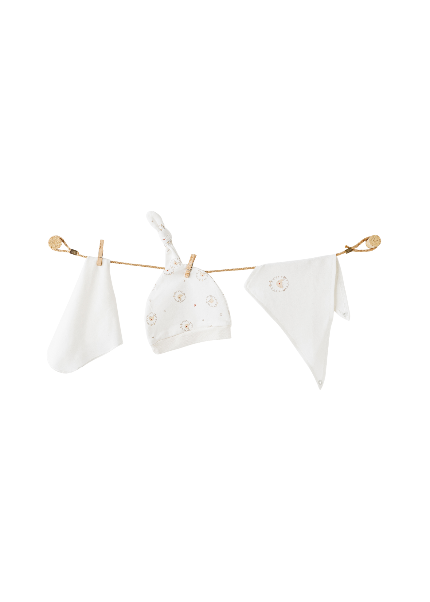 Set 10 Piese Maternitate Crem cu Imprimeu Oite AC25561 Andywawa