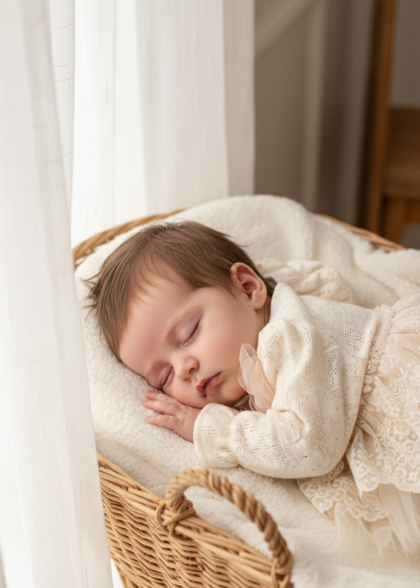 Body Crem din Dantela cu Maneca Lunga si Volane MJ170 Mary & Joe