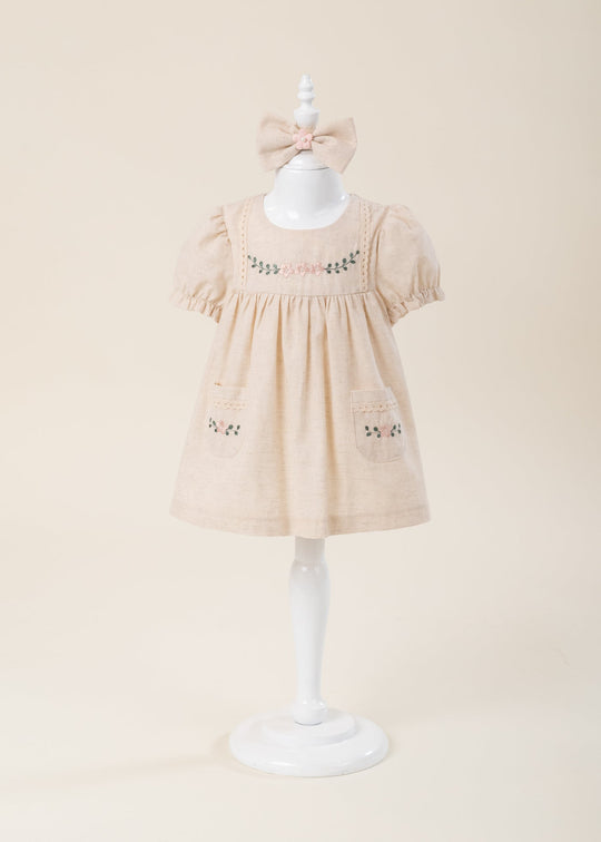 Rochita In Capucino Broderie Flori Roz AnneBebe
