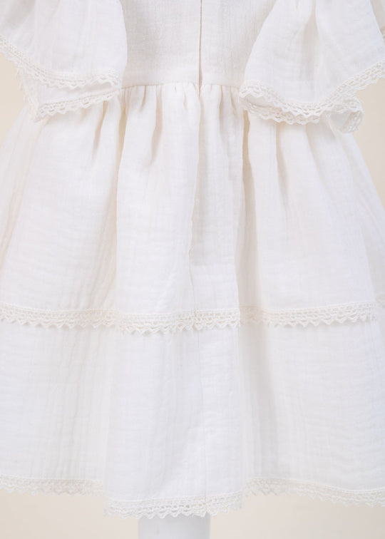 Set Botez Ioana 4 Piese Rochita Trusou Lumanare si Cufar Personalizat Botez AnneBebe