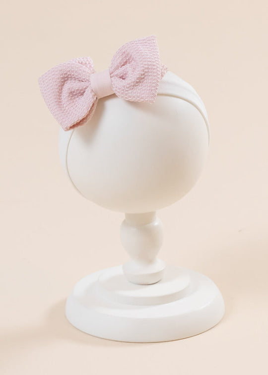 Elegant Headband Ramya Bow Fabric Pink AnneBebe 