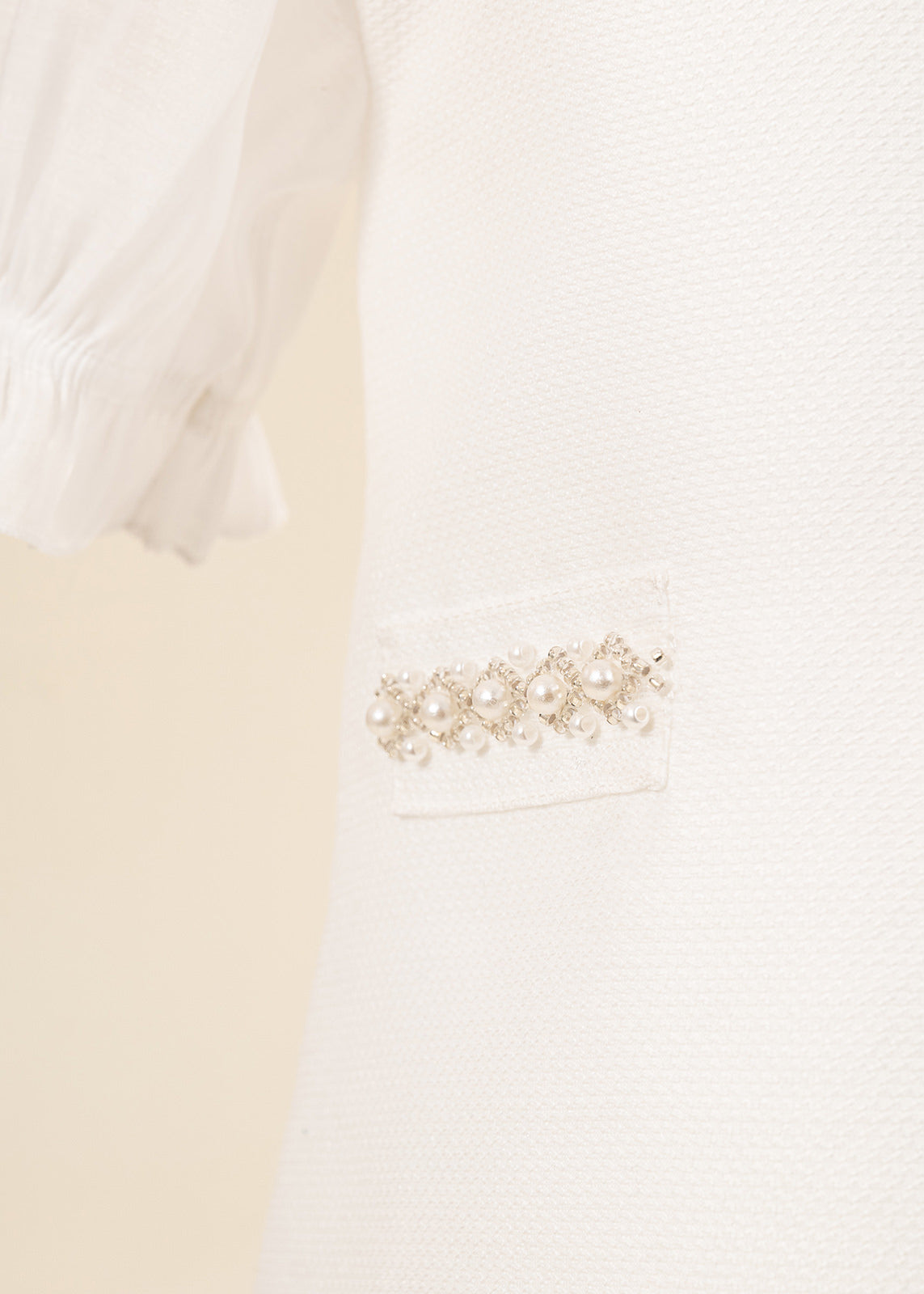 Rochita Eleganta Ivy Crem Cavalieri Cu Perle AnneBebe