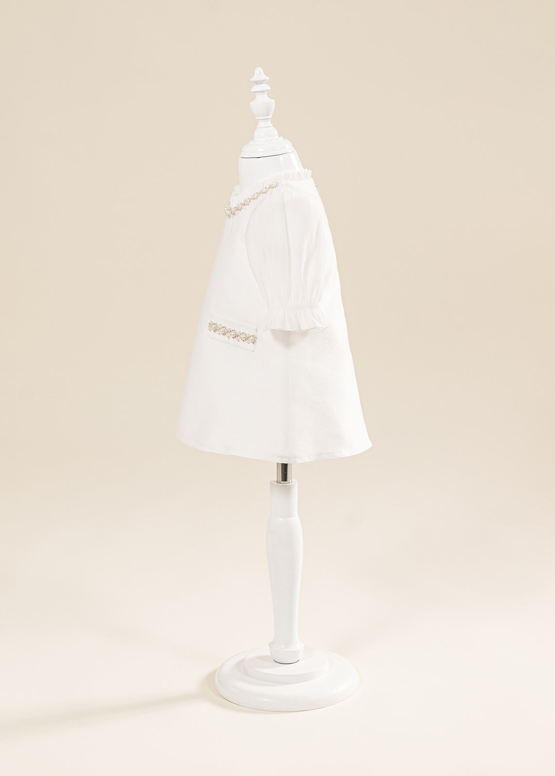 Rochita Eleganta Ivy Crem Cavalieri Cu Perle AnneBebe