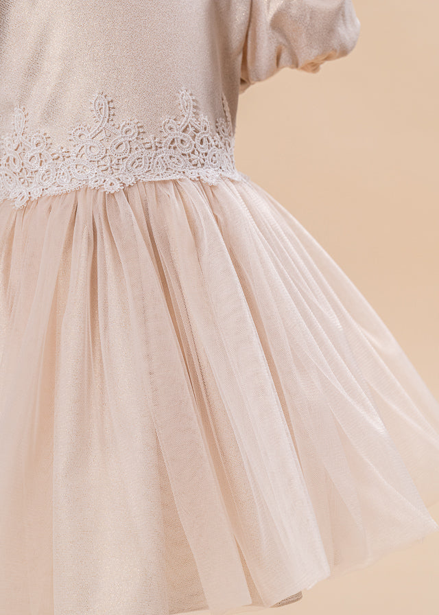 Rochita Gabriela Bust Capucino Cu Auriu AnneBebe