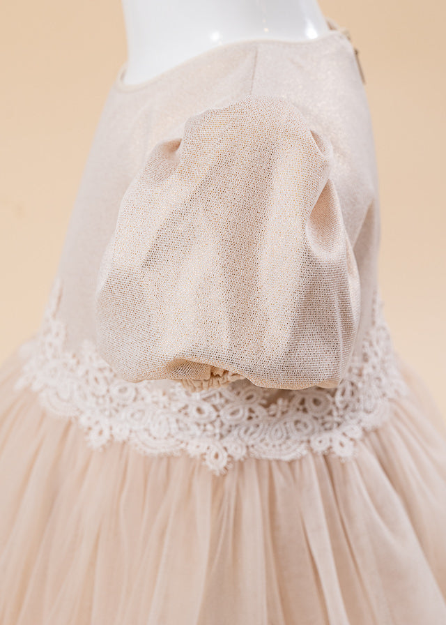 Rochita Gabriela Bust Capucino Cu Auriu AnneBebe