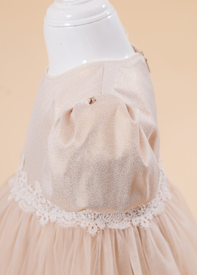 Rochita Gabriela Bust Capucino Cu Auriu AnneBebe