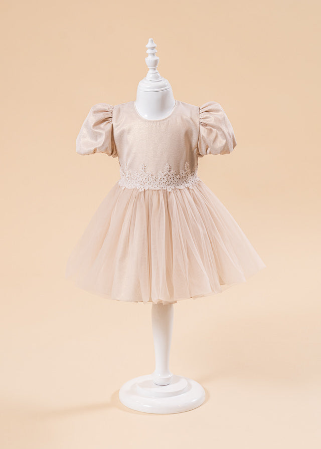 Rochita Gabriela Bust Capucino Cu Auriu AnneBebe