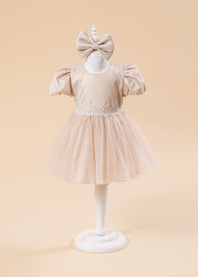 Rochita Gabriela Bust Capucino Cu Auriu AnneBebe