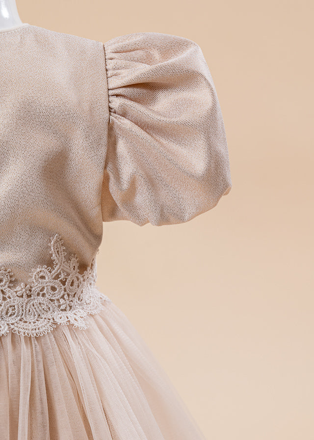 Rochita Gabriela Bust Capucino Cu Auriu AnneBebe