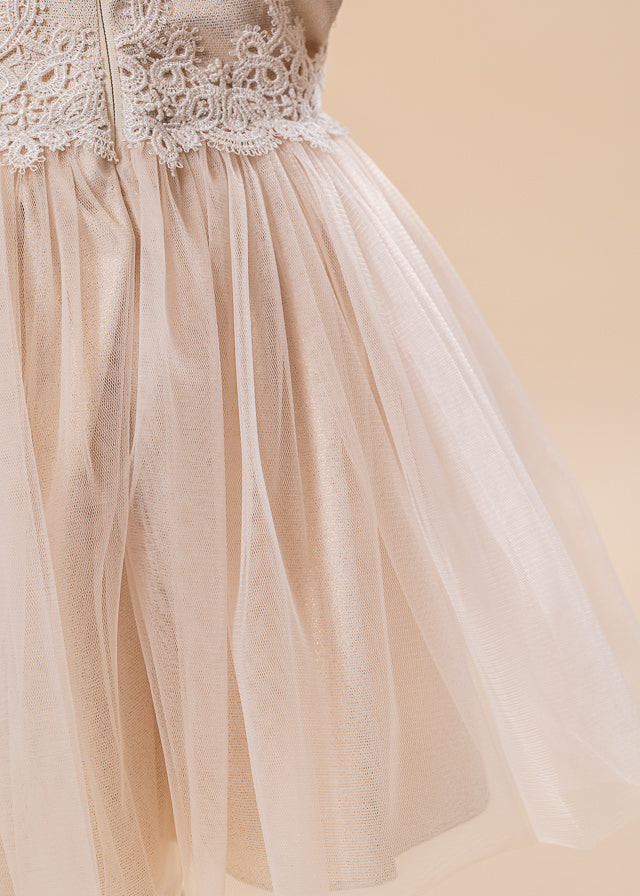 Rochita Gabriela Bust Capucino Cu Auriu AnneBebe