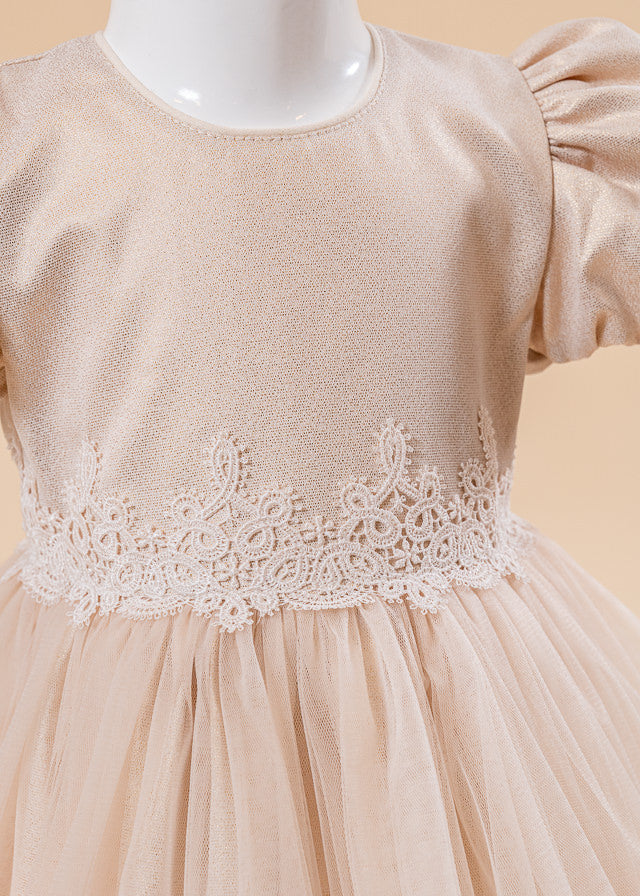 Rochita Gabriela Bust Capucino Cu Auriu AnneBebe