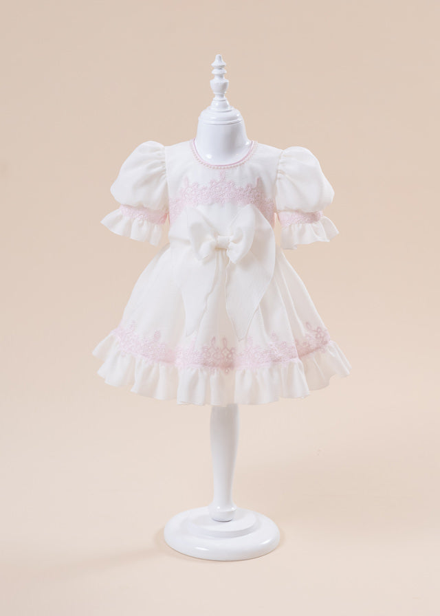 Set Botez Diana Baby Princess 3 Piese, Rochita, Trusou si Lumanare Personalizat AnneBebe