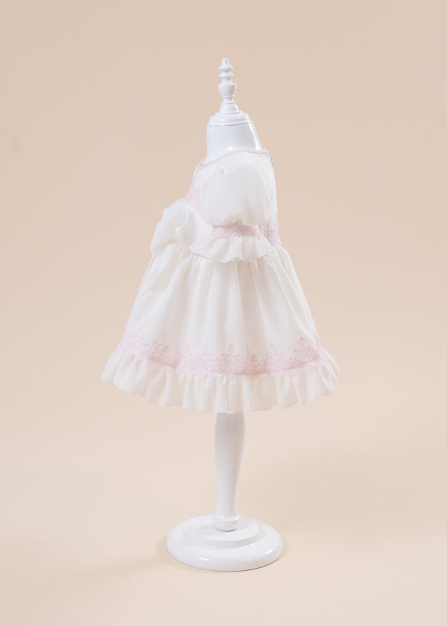 Set Botez Diana Baby Princess 3 Piese, Rochita, Trusou si Lumanare Personalizat AnneBebe