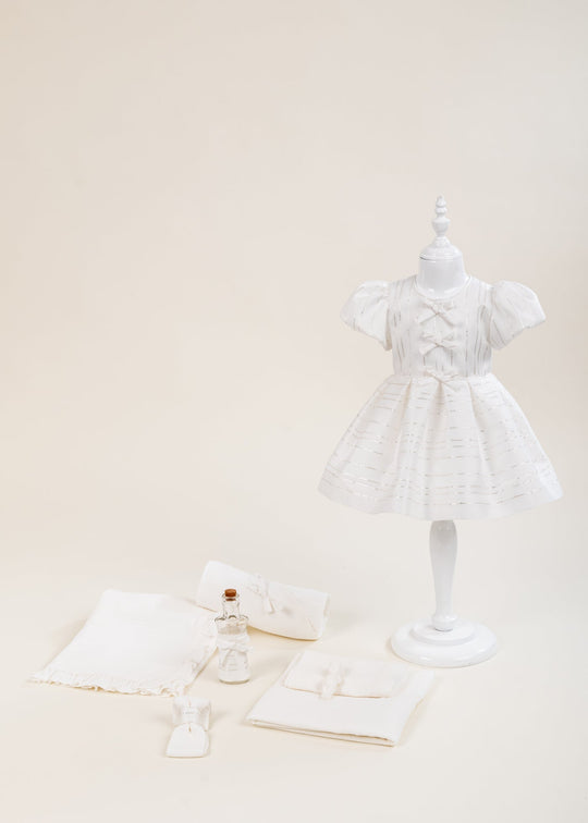 Set Botez Ana 2 Piese Rochita si Trusou Personalizat AnneBebe
