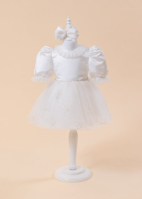 Rochita Freya Crem Cu Fusta Tull Cu Sclipici