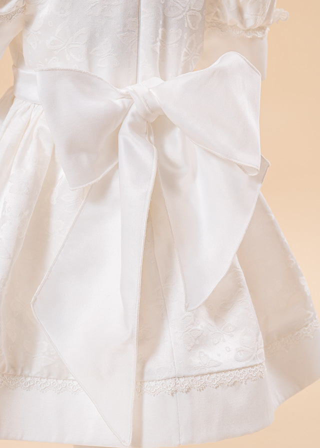 Rochita Tatiana Crem Fluturas Brodat In Talie AnneBebe