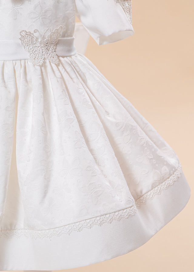 Rochita Tatiana Crem Fluturas Brodat In Talie AnneBebe